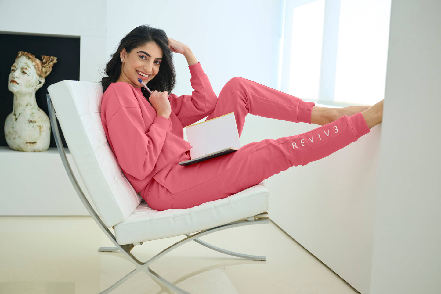 Revive Loungewear - High Waisted Jogger - Dusty Rose