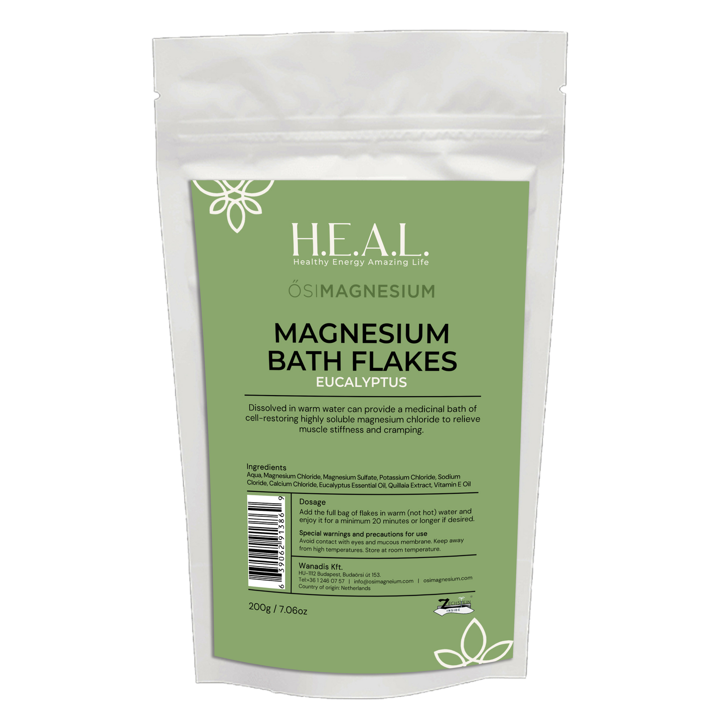 Healthy Energy Amazing Life - ŐSIMAGNESIUM Bath Flakes with Eucalyptus Essential Oil