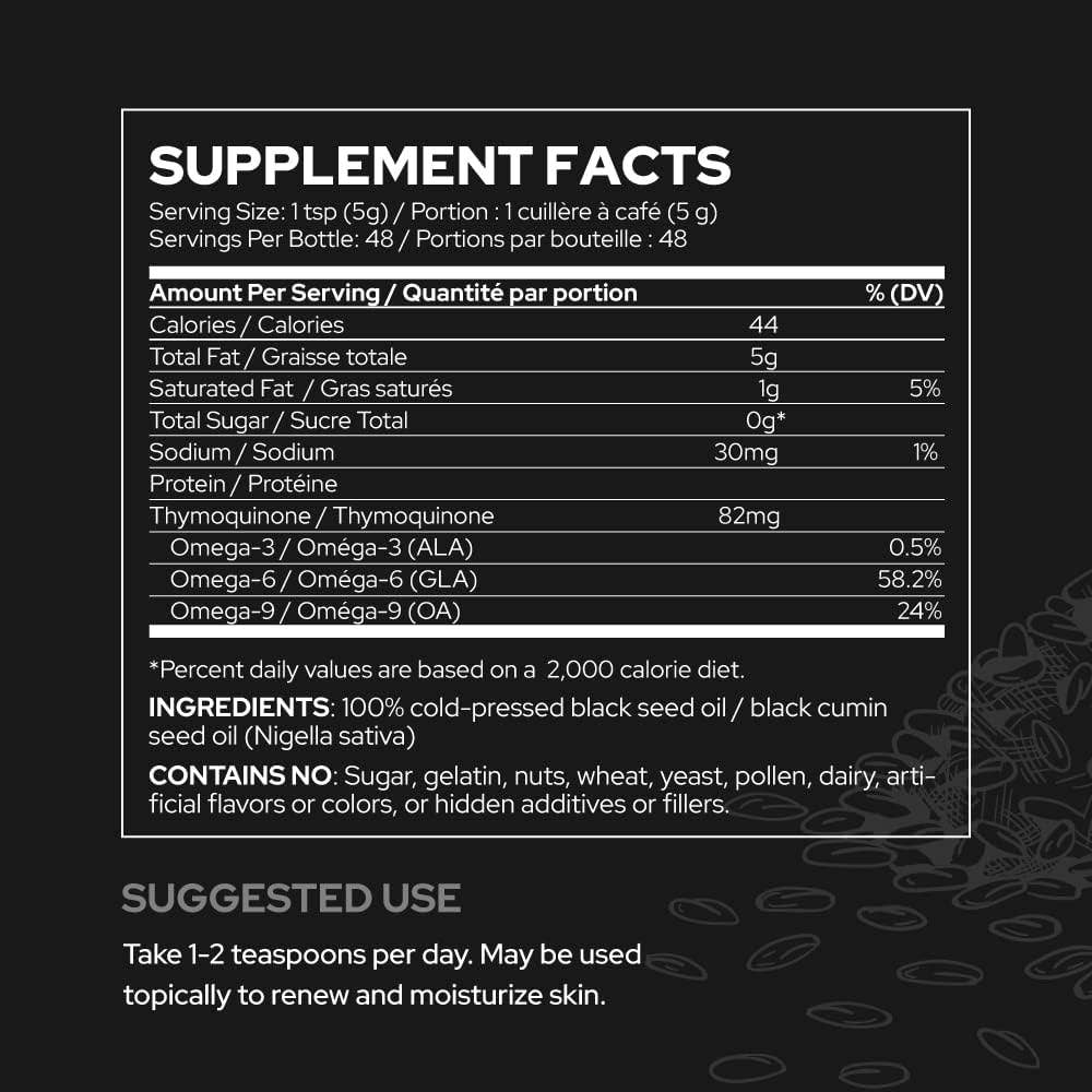 Plant of Life - Black Seed Oil| Pure Plant-Based - Nigella Sativa Cumin Seed
