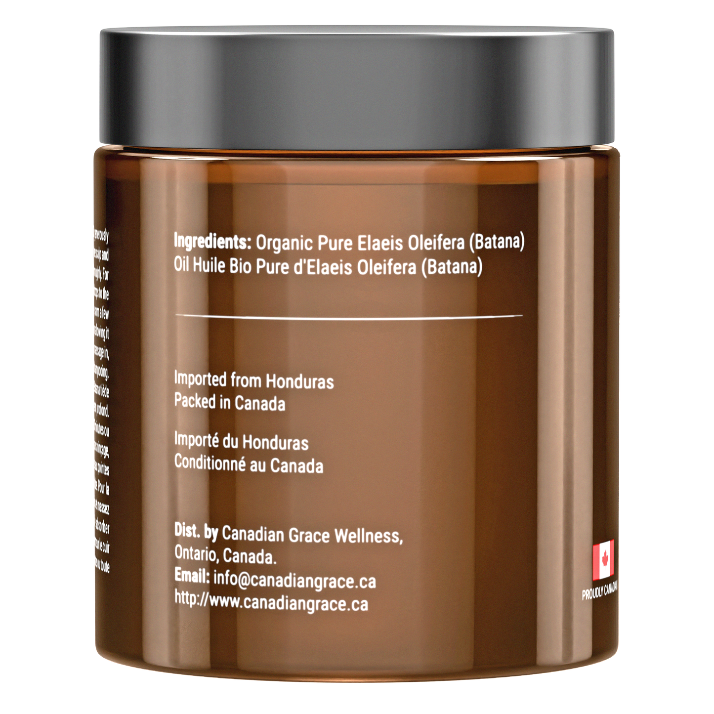 Canadian Grace - Canadian Grace Premium 100% Organic Batana Oil – Raw & Authentic from the Misquita, Honduras for Hair Growth & Skin Nourishment