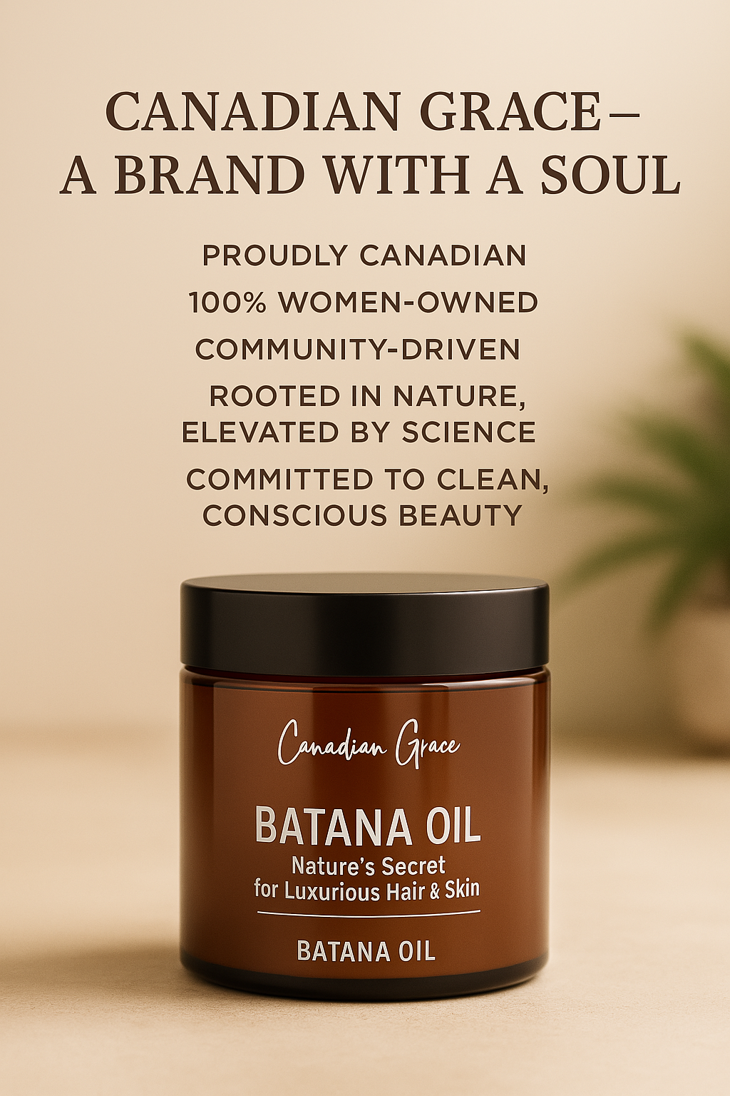 Canadian Grace - Canadian Grace Premium 100% Organic Batana Oil – Raw & Authentic from the Misquita, Honduras for Hair Growth & Skin Nourishment