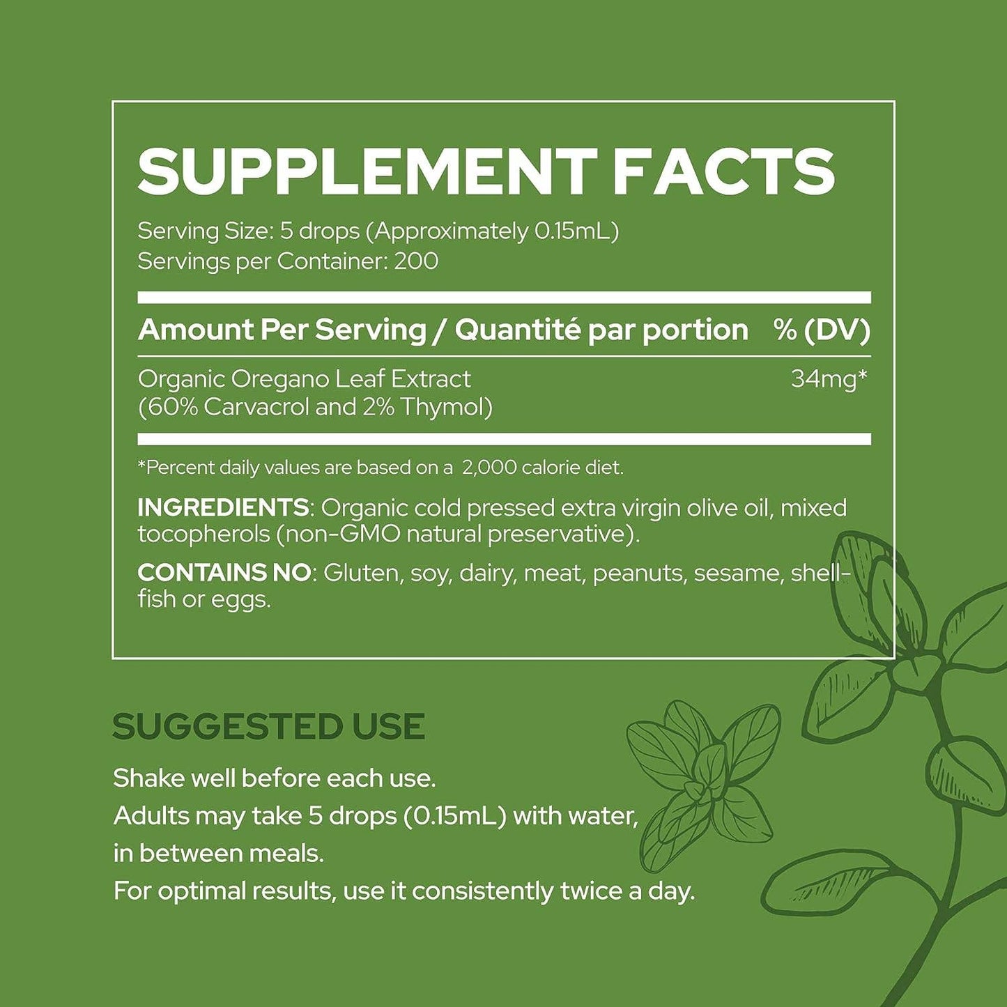 Plant of Life - Plant of Life Wild Oregano Oil - 6 Months Supply - 30ml, 1oz