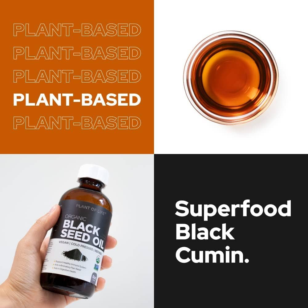 Plant of Life - Black Seed Oil| Pure Plant-Based - Nigella Sativa Cumin Seed