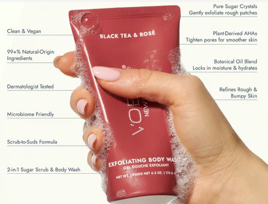 Black Tea & Rose Exfoliating Body Wash