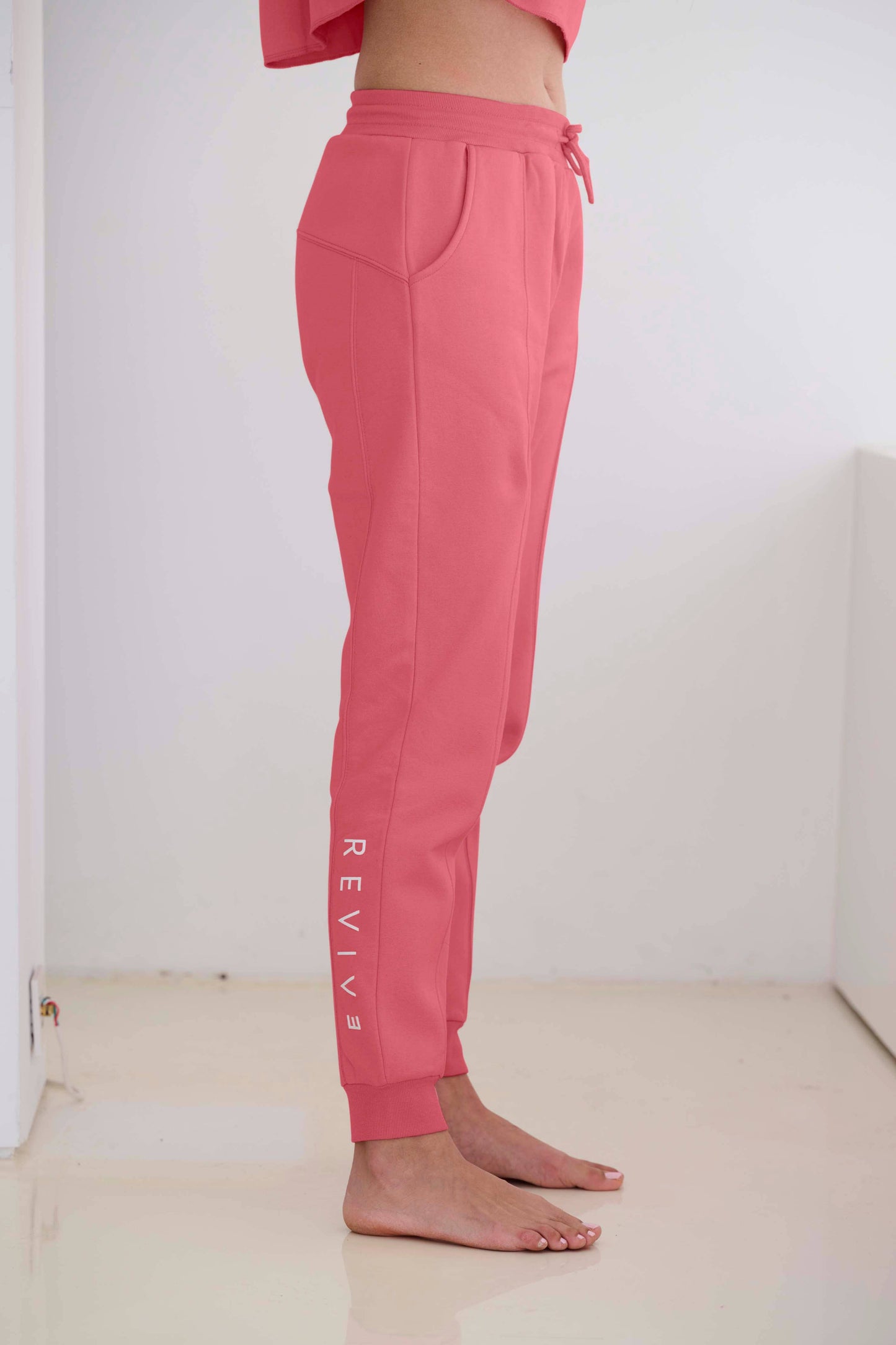 Revive Loungewear - High Waisted Jogger - Dusty Rose
