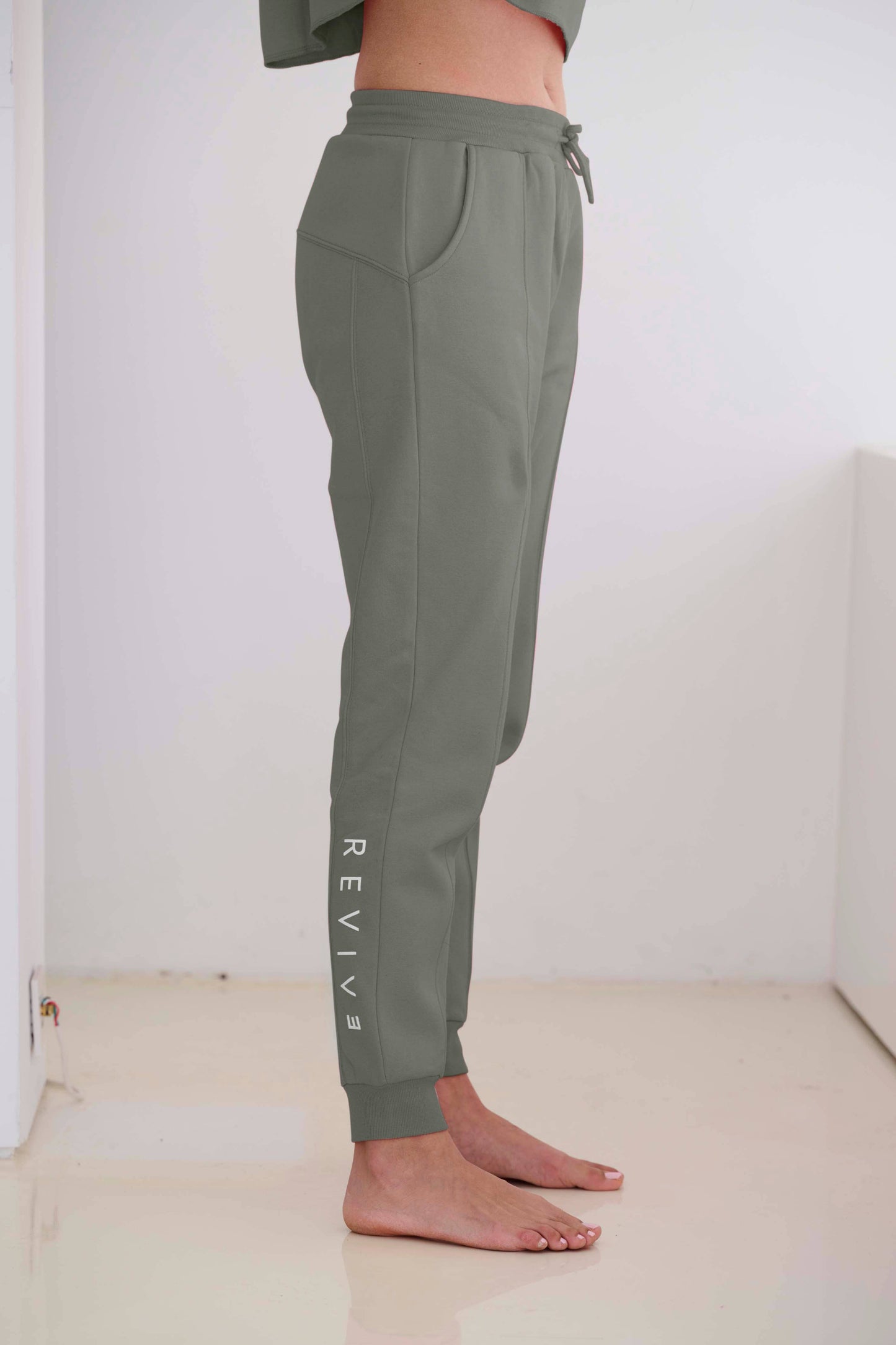 Revive Loungewear - High Waisted Jogger - Khaki