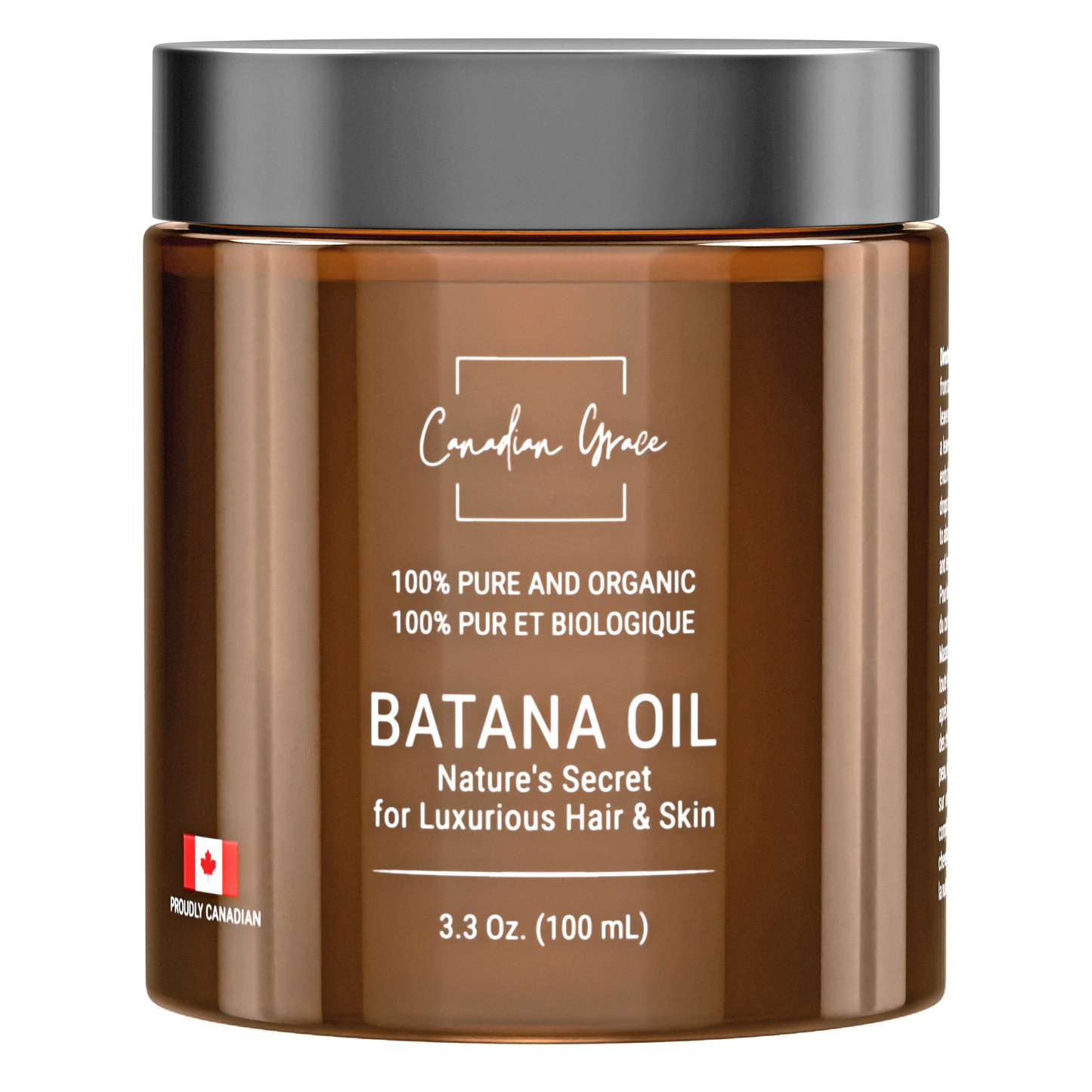 Canadian Grace - Canadian Grace Premium 100% Organic Batana Oil – Raw & Authentic from the Misquita, Honduras for Hair Growth & Skin Nourishment