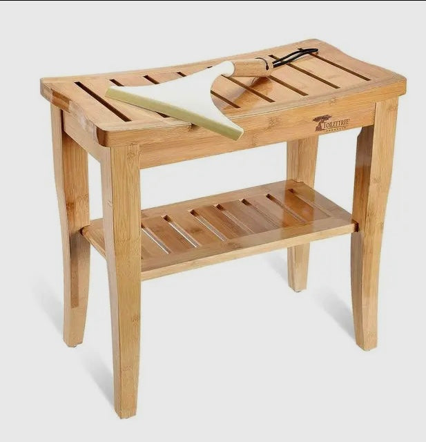 Bamboo Stool & Squeegee