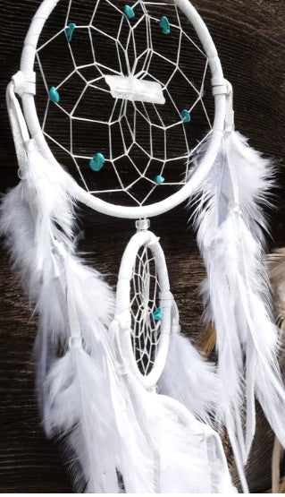 Dream Catcher - Generations - 3 Rings - White