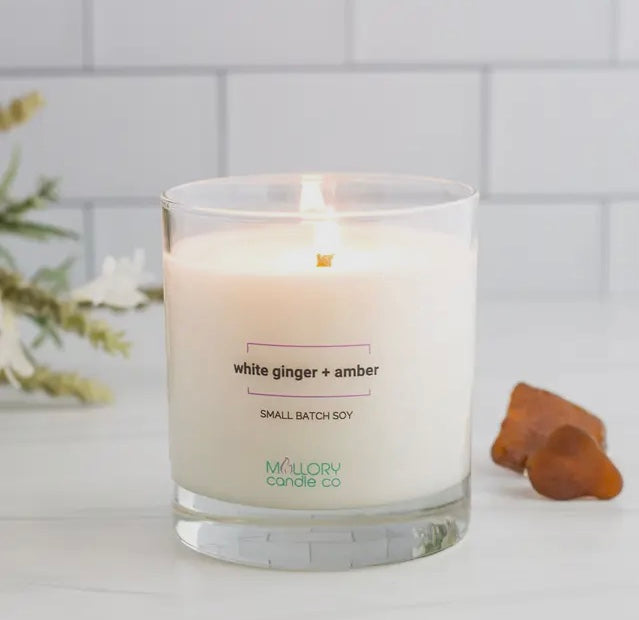 White Ginger & Amber Soy Candle