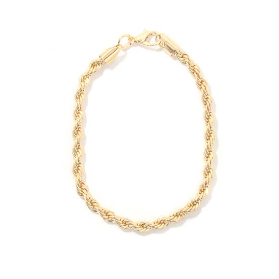 Intricate Braid Chainlink Bracelet - Gold