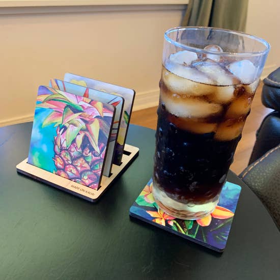 MT Yellow Hibiscus Coaster
