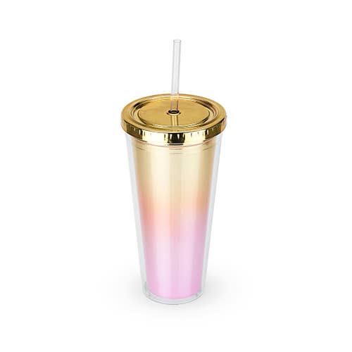 Metallic Ombre Tumbler Bougainvillea