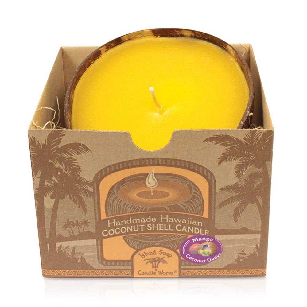 Large Coconut Bowl Candle - Mango Coconut Guava