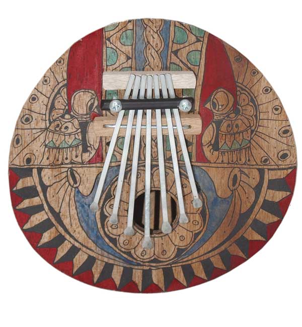 Coconut Shell Karimba Painted Drum