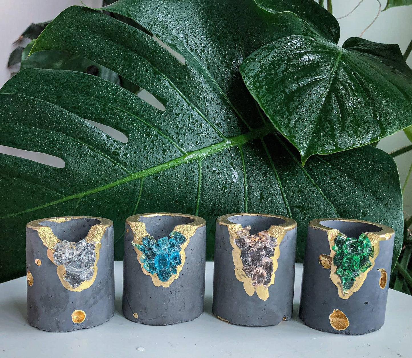 Small Crystal Succulent Pots - Air Plant Holders