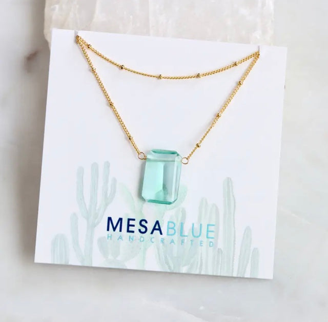 Aquamarine Quartz Necklace