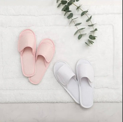 Women's Cotton Waffle Spa Slippers