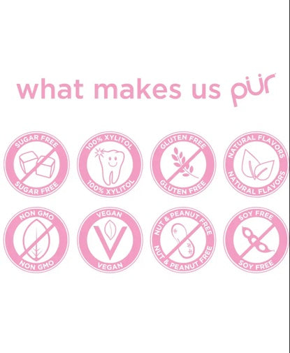 PUR 100% Xylitol Chewing Gum Bubblegum