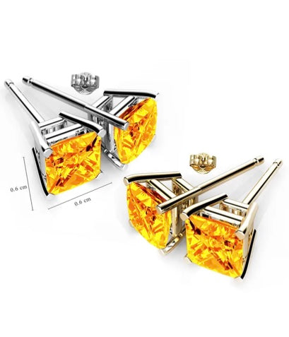 Swarovski Crystal Elements Square Princess Cut Earrings