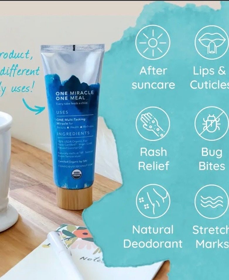 Coconut Oil 3.4 oz Travel-Ready Tube