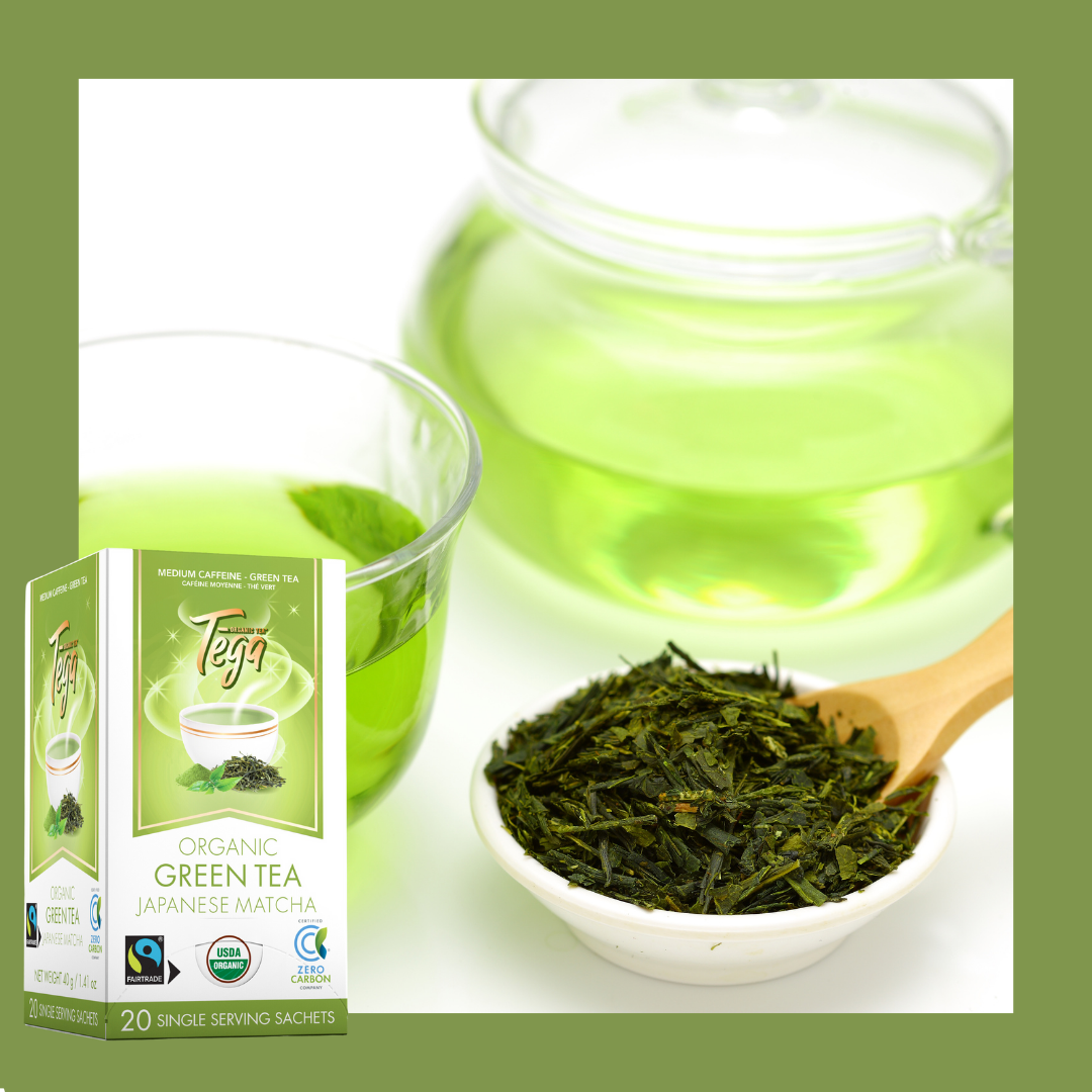 Tega Organic Tea - Sencha Green Tea with Japanese Matcha Organic FT 20ct