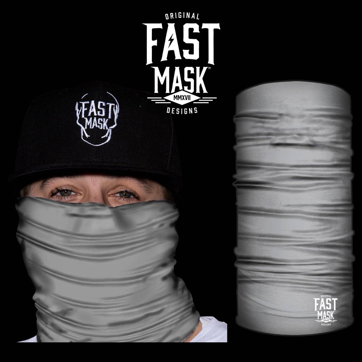 Live Fast Gear - Grey Neck Gaiter - *Now with Sewn Edges*