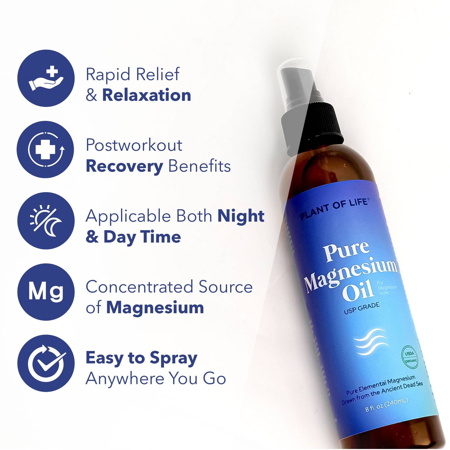 Plant of Life - Pure Magnesium Oil | Relaxation | Post-Workout Recovery