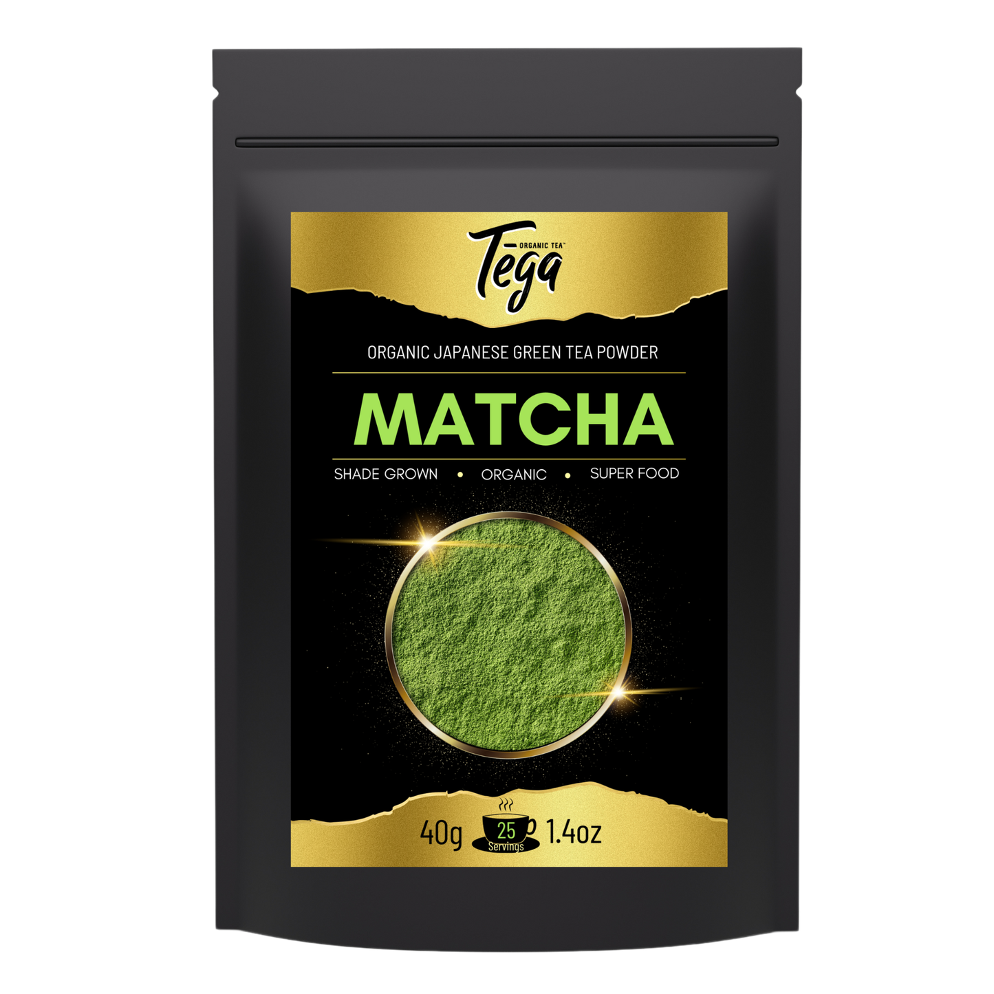 Tega Organic Tea - Matcha Green Tea Powder Japanese Organic 1.4oz