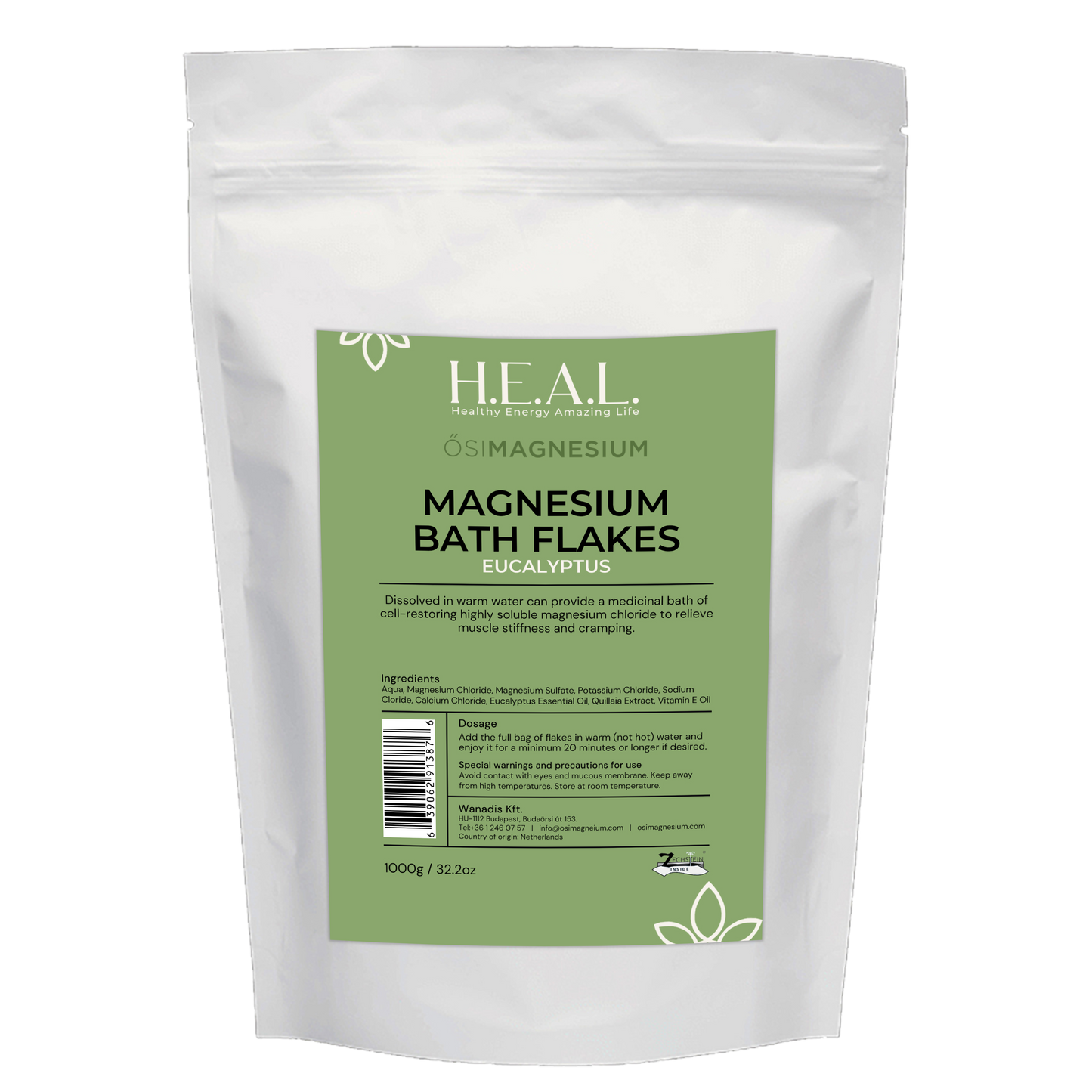 Healthy Energy Amazing Life - ŐSIMAGNESIUM Bath Flakes with Eucalyptus Essential Oil