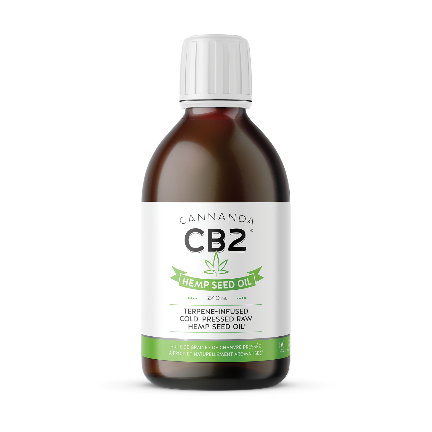 Cannanda - CB2 HEMP SEED OIL (240 mL) - for Pain, Sleep, and Anxiety