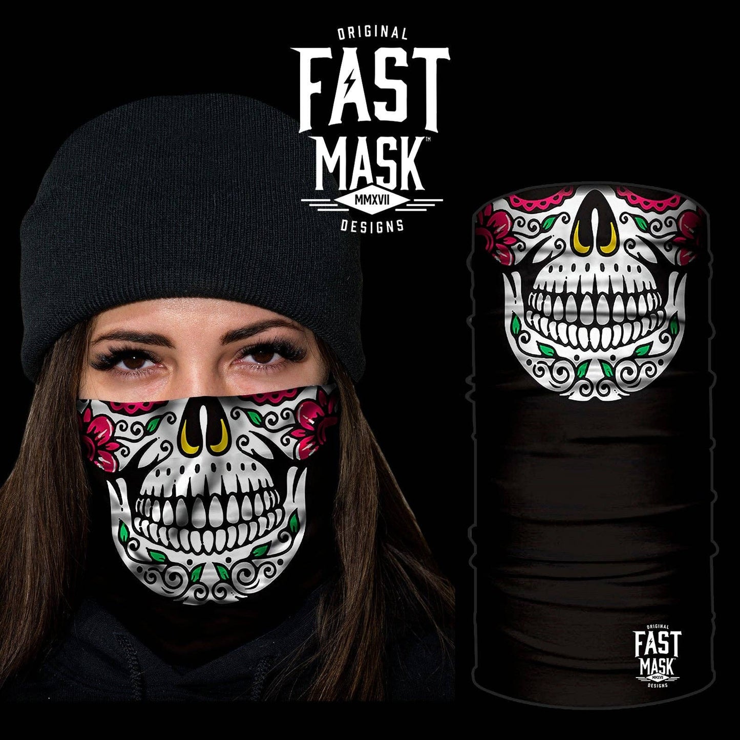 Live Fast Gear - Sugar Skull Face Neck Gaiter