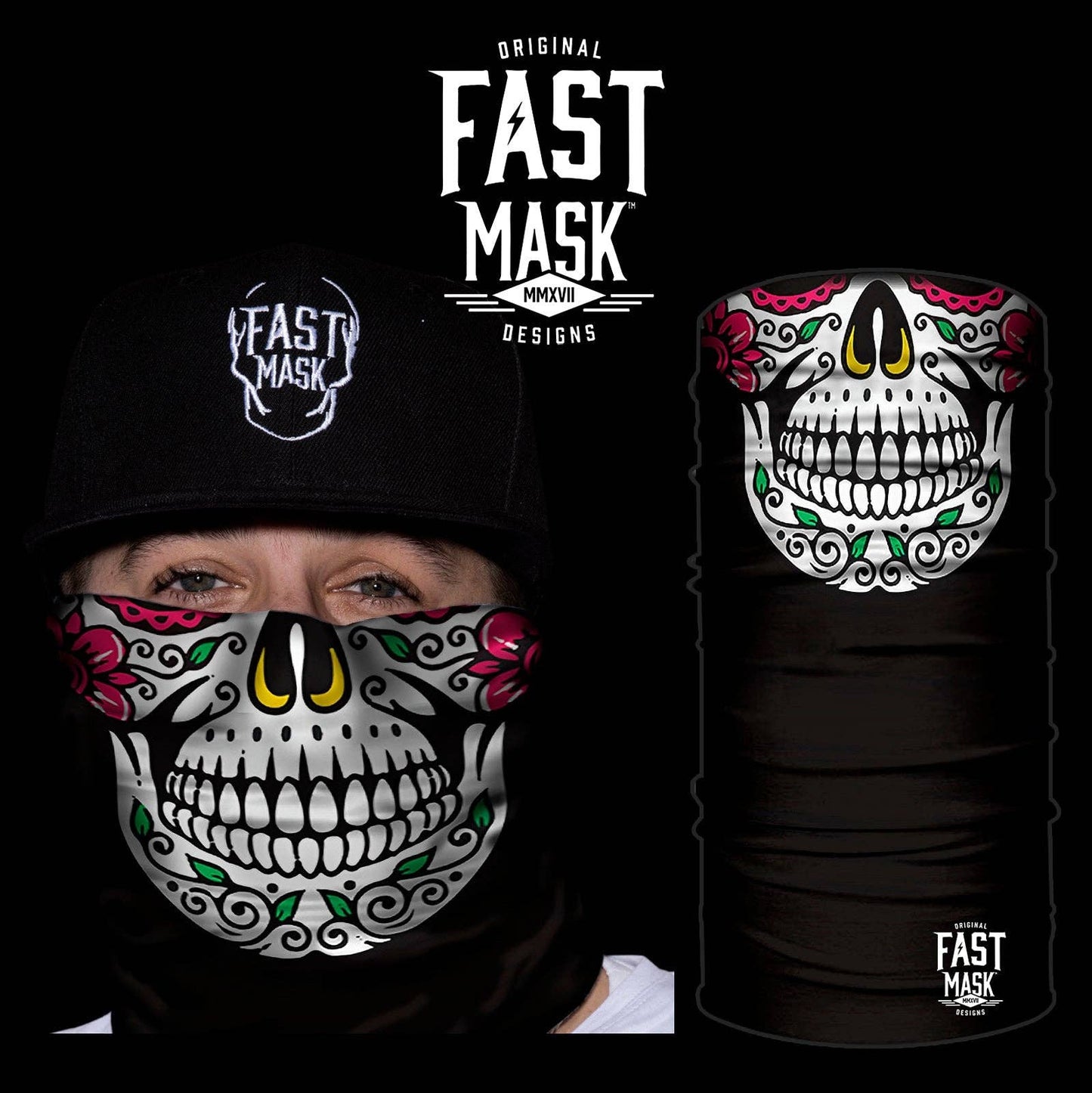 Live Fast Gear - Sugar Skull Face Neck Gaiter