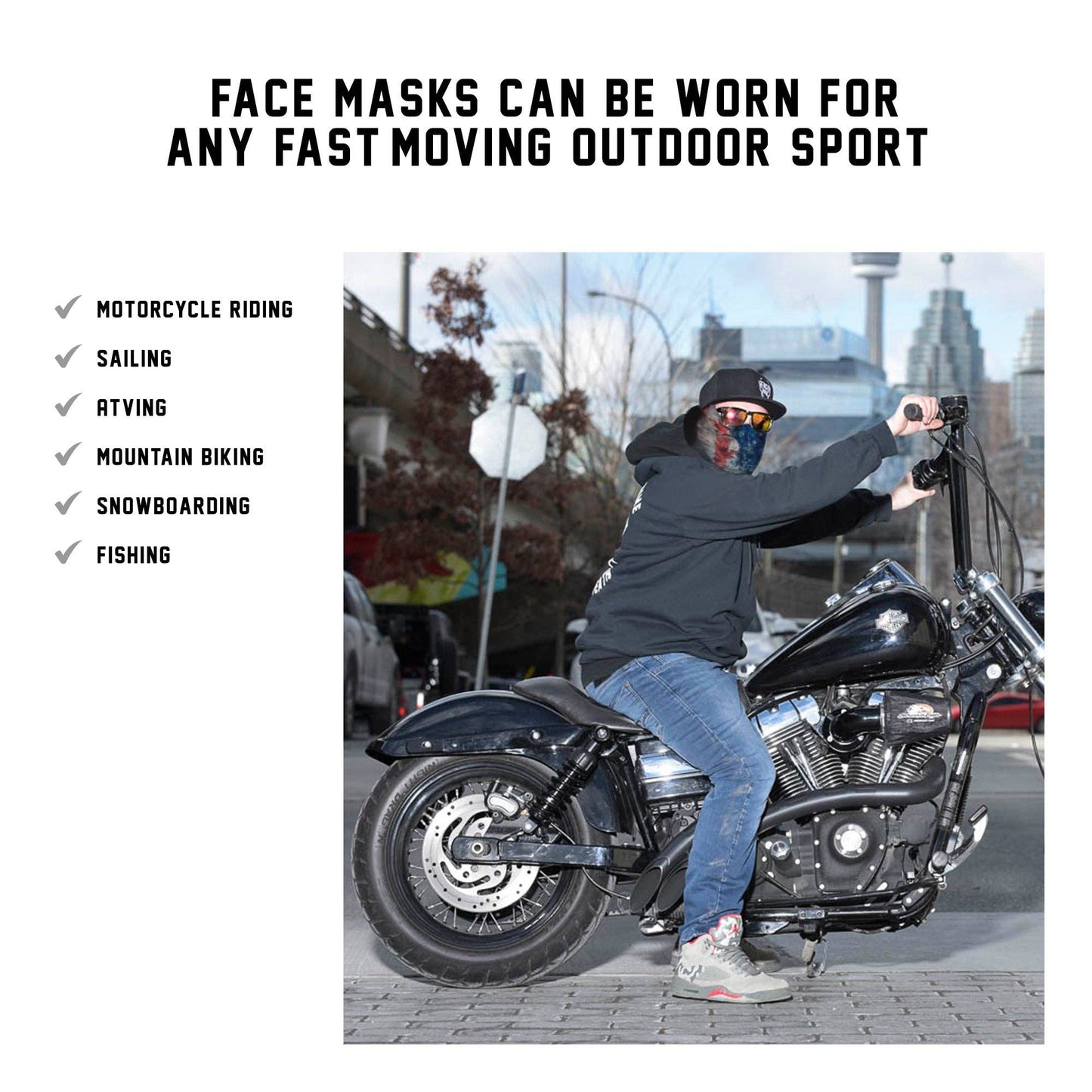 Live Fast Gear - USA Hand Paint Neck Gaiter - *Now With Sewn Edges*