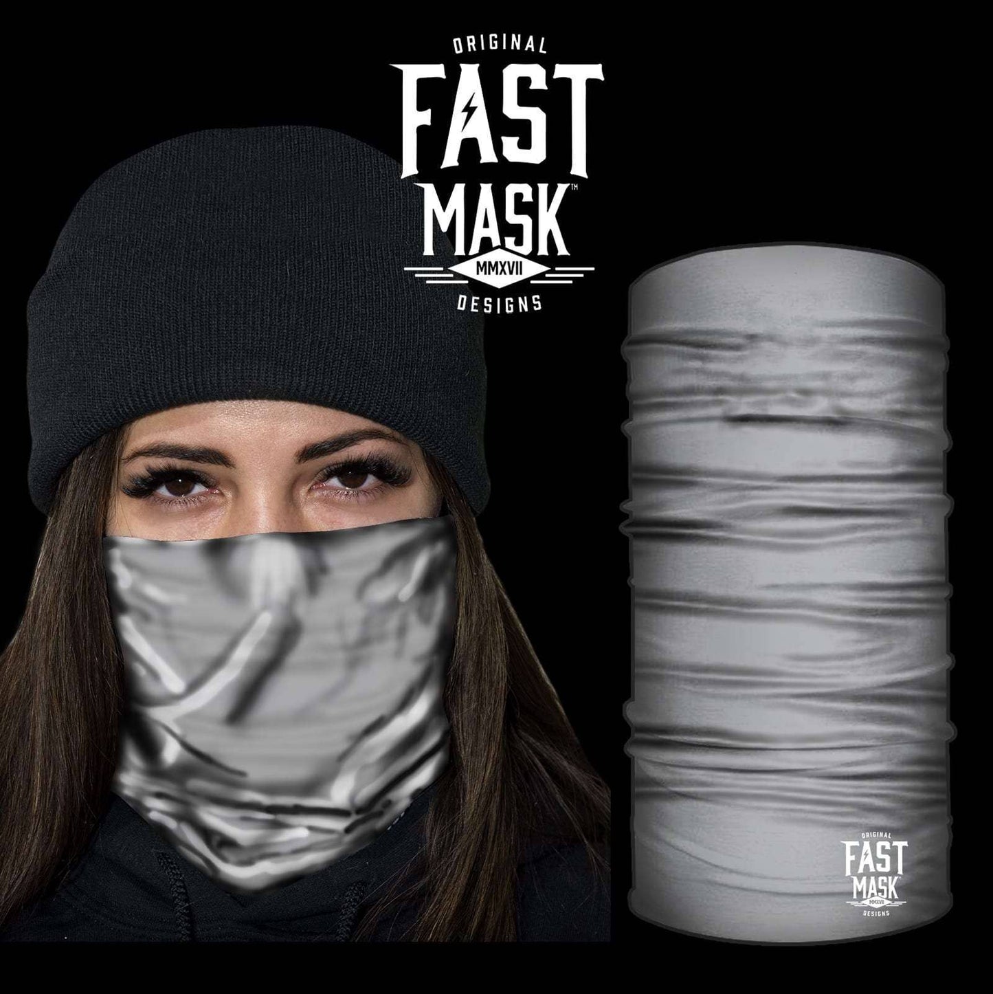 Live Fast Gear - Grey Neck Gaiter - *Now with Sewn Edges*