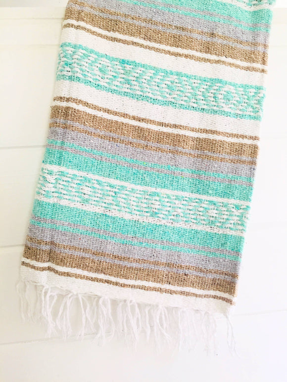 Throw Blanket - Mexican Blanket - Desert Waters