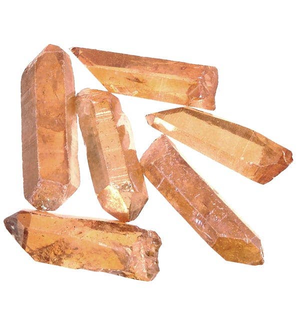 Aura Crystal Quartz Points Orange -