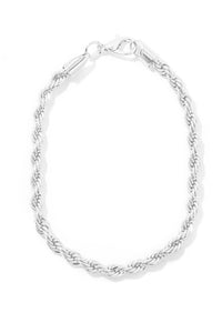 Intricate Braid Chainlink Bracelet - Silver