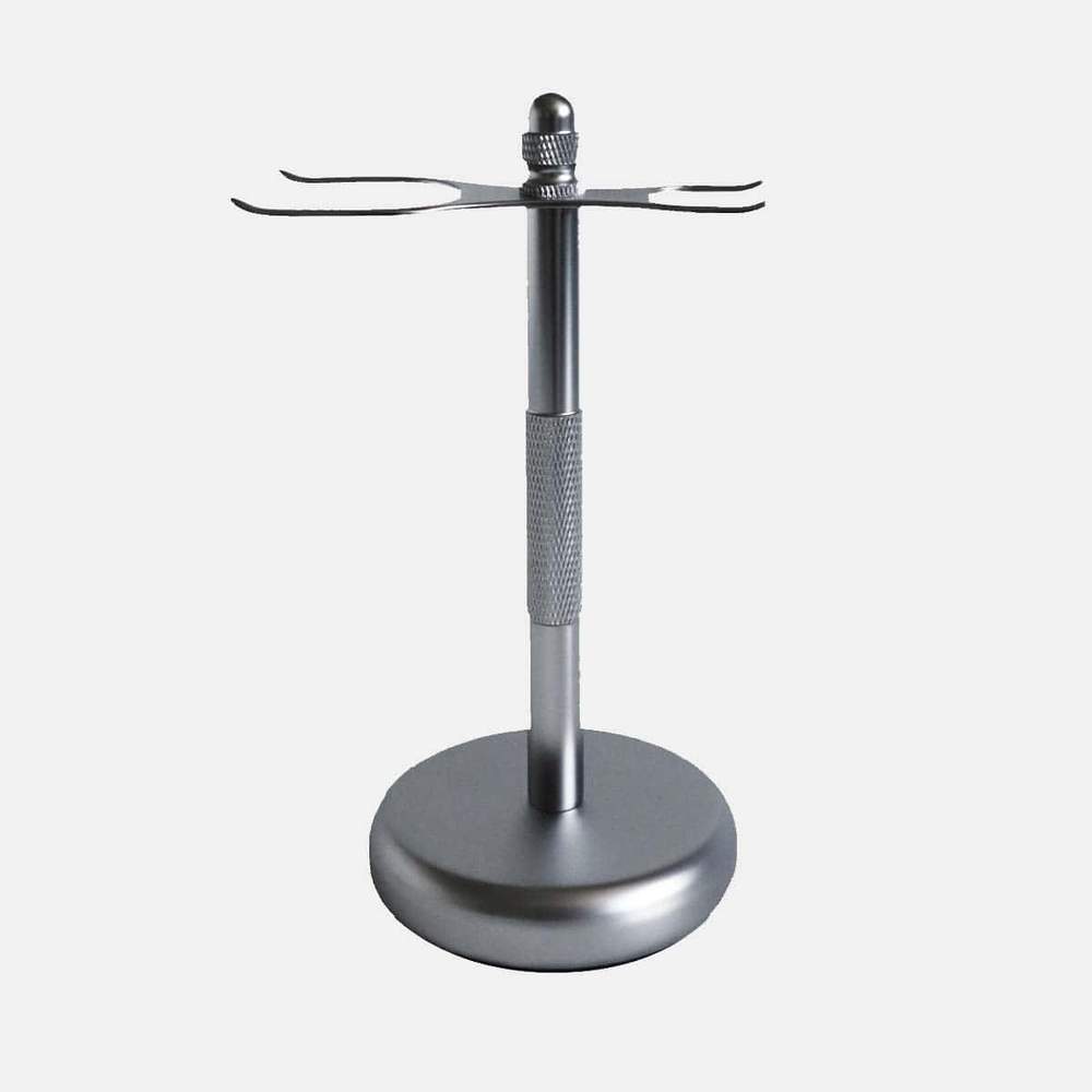 Brushed Chrome Rockwell 3-Piece Universal Shave Stand