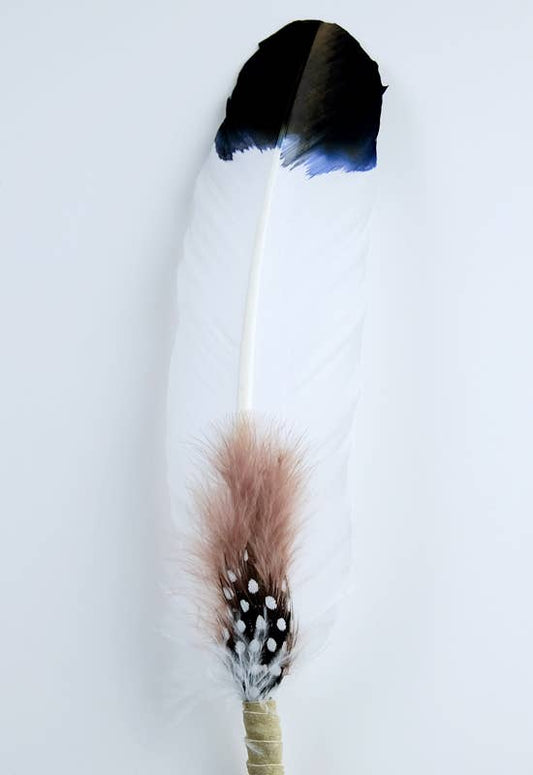 Smudging Feather - Imitation Eagle Quill - Ancestory - Brown