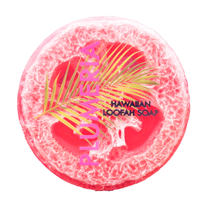 Plumeria Sea Salt & Kukui Exfoliating Loofah Soap