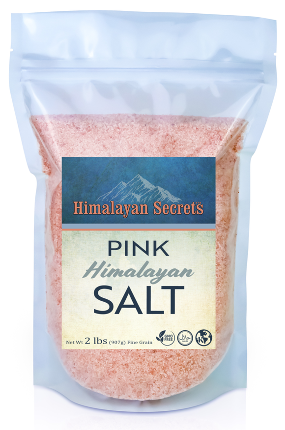 2 LB Pouch Edible Himalayan Dark Pink Salt Fine
