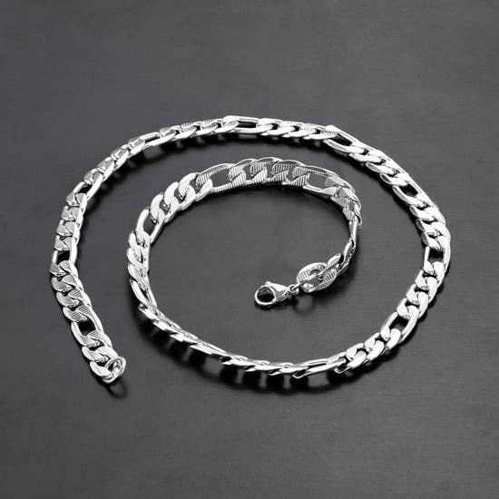 Crucible Men's Diamond Italian Necklace - Stainless Steel