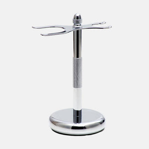 White Chrome Rockwell 3-Piece Universal Shave Stand