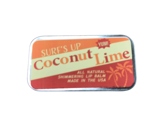Coconut Lime Shimmering Lip Balm Sliding Tin