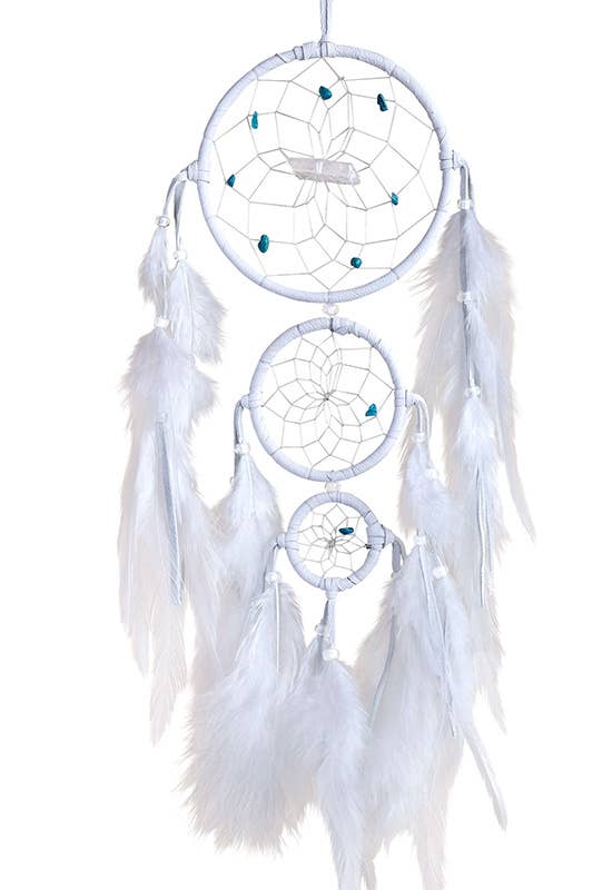 Dream Catcher - Generations - 3 Rings - White