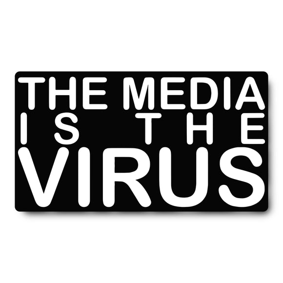 The Media Is The Virus Sticker | MAGA, COVID, lgb,