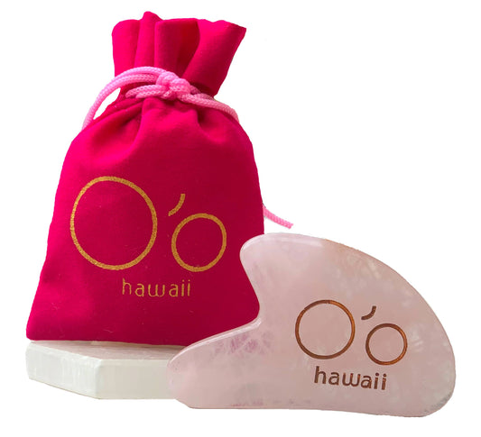 O'o Hawaii Rose Quartz Gua Sha Beauty Tool