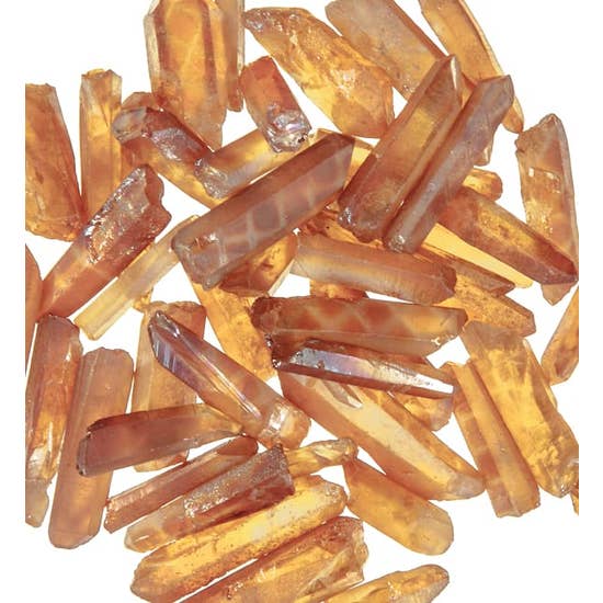 Aura Crystal Quartz Points Orange -