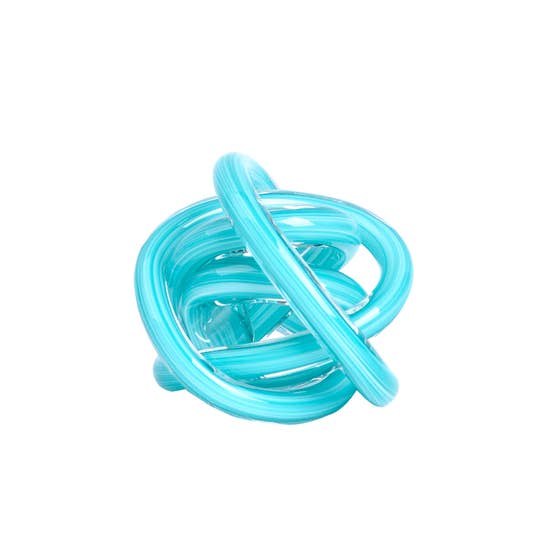 Glass 2- Tone Knot-Teal-Small
